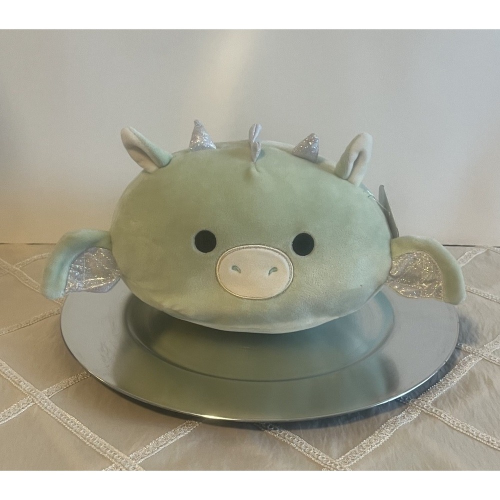 Kellytoy Squishmallows Stackable Drew Mint Green Dragon 8" Plush  -New With Tags - Picture 6 of 8